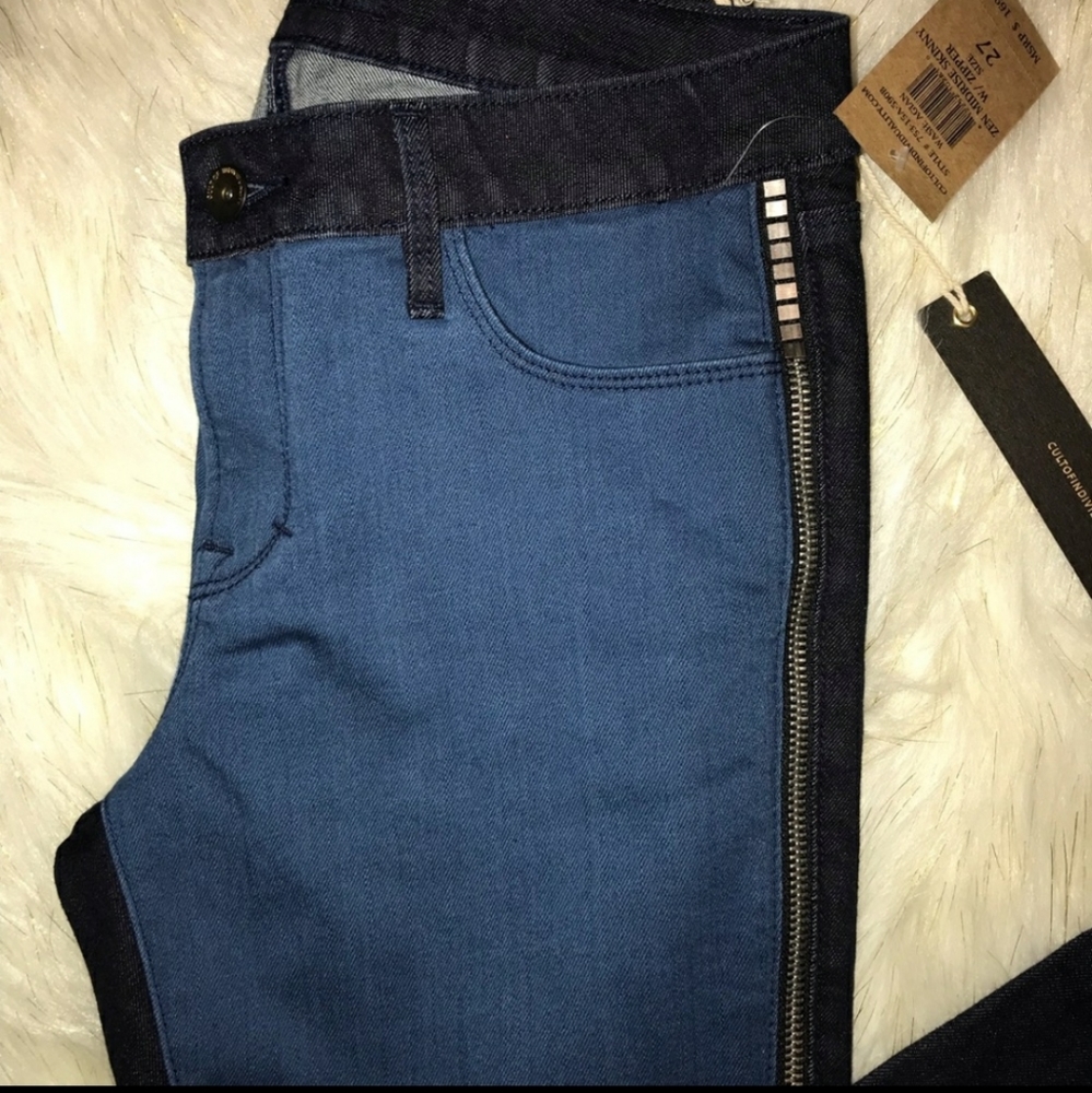 Cult of Individuality Skinny Zipper Jeans NWT